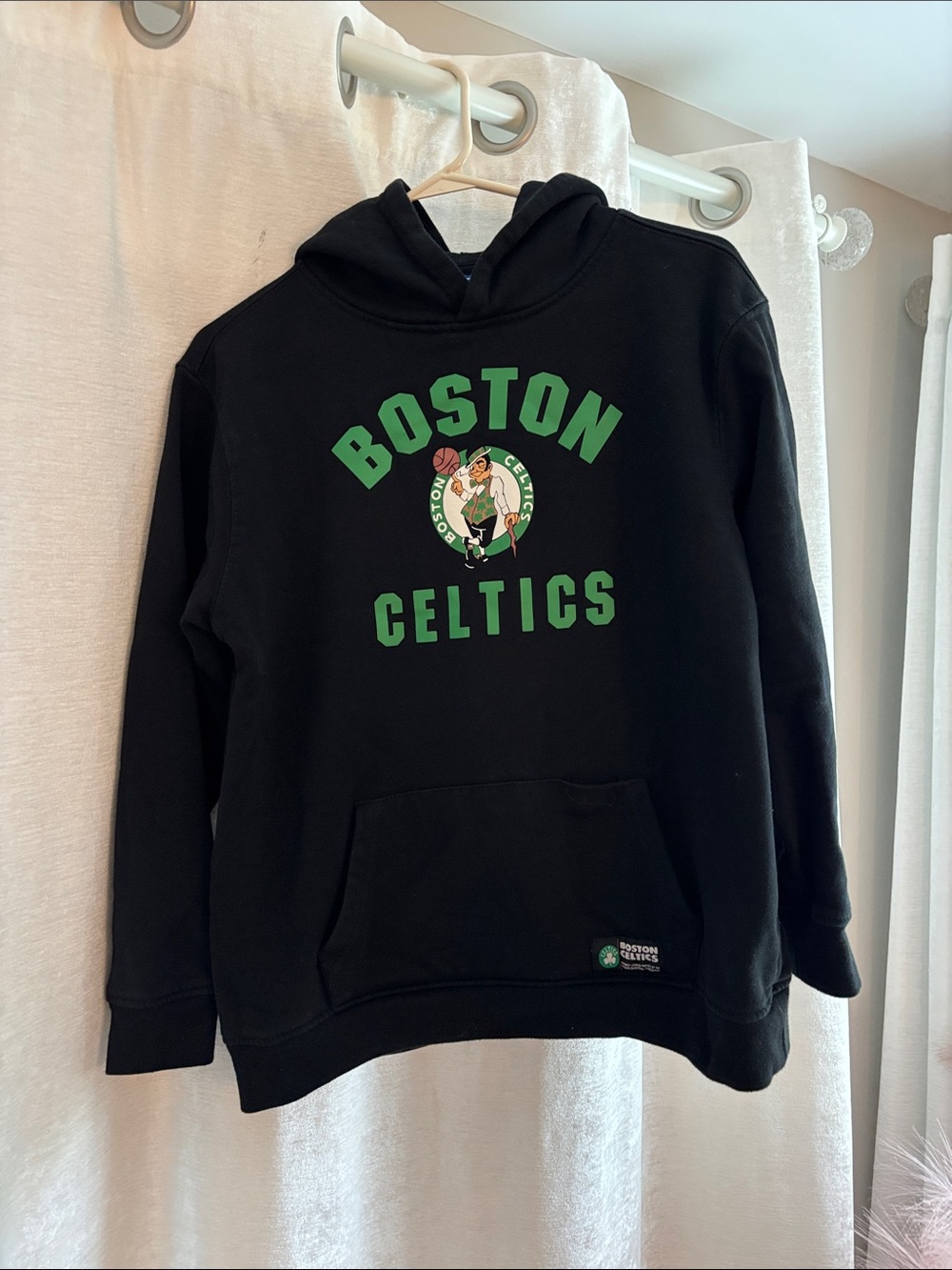 NBA Boston Celtics Black Hoodie with Green Logo